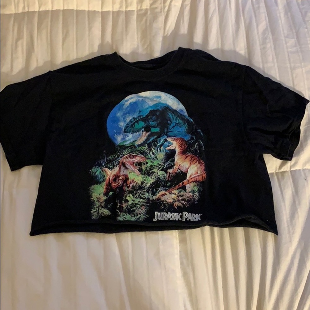 Black Jurassic Park crop top
